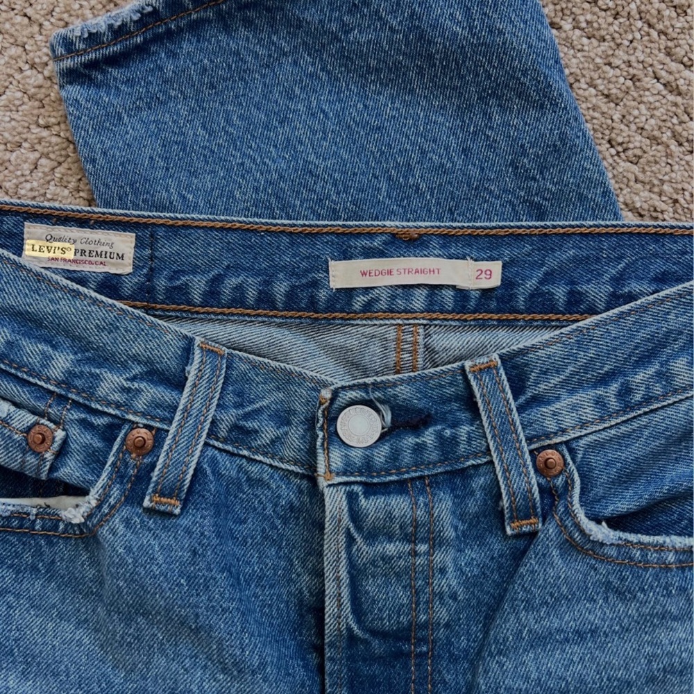 Levi's Blue Wedge Straight Denim Jeans 29x28